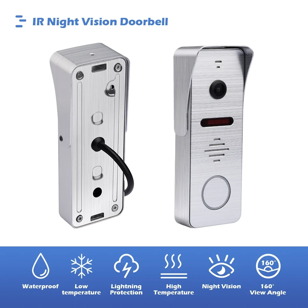 ANJIELO Metal Doorbell Video Intercom System for Home Tuya Smart Video Doorhpone