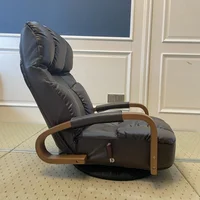 Floor Swivel Recliner Chair 360 Degree Rotation Living Room Furniture Modern Japanese Design Leather ArmChair Chaise Lounge 3