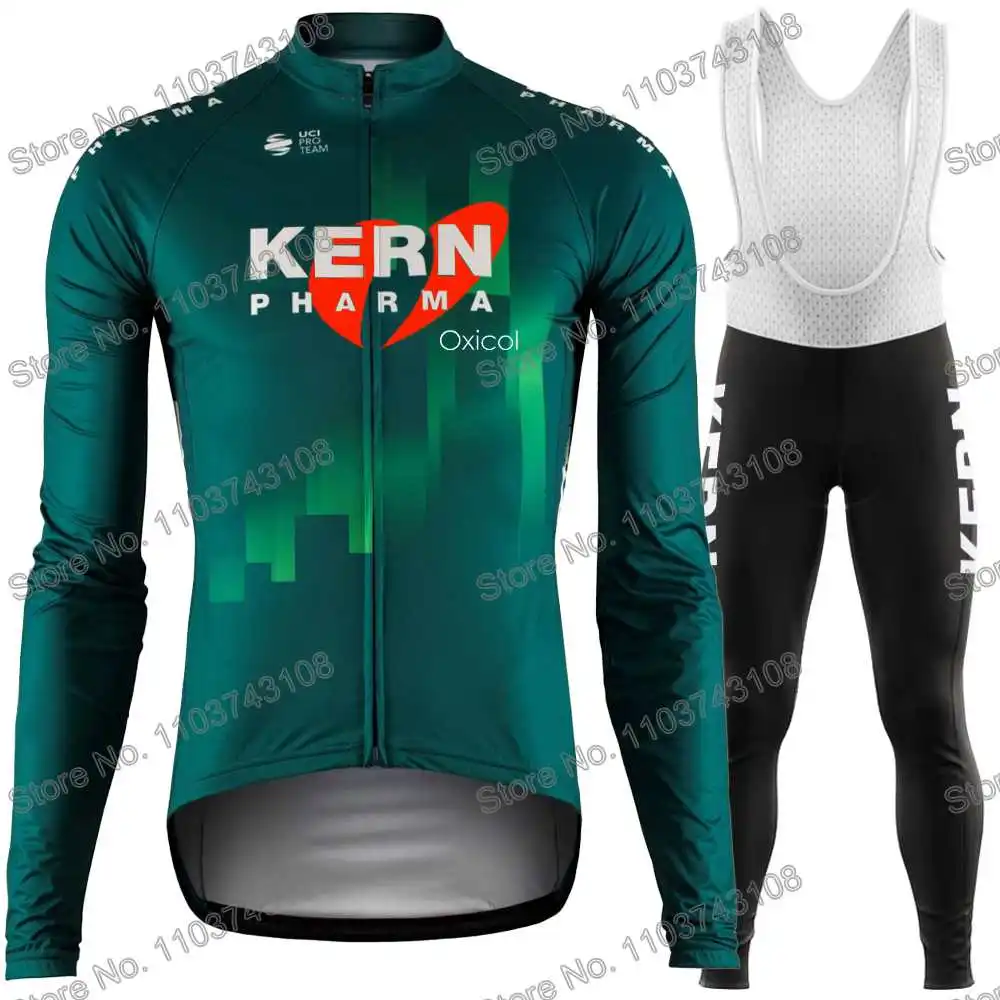 Kern Pharma Cycling Clothing Winter Cycling Jersey Men's Set Autumn Road Bike Shirt Suit MTB Women Bicycle Thermal Jacket