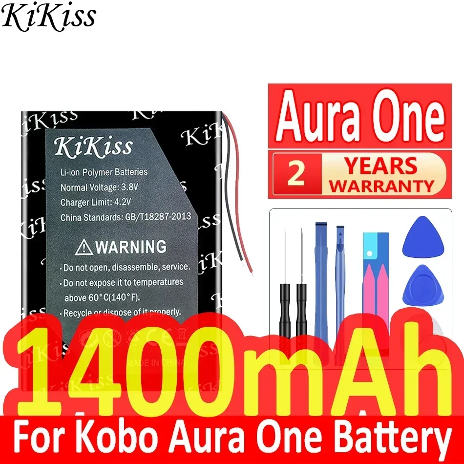 1400Mah Kikiss Potente Batteria Per Kobo Aura One Forma E-Ink E-Book Reader Batterie Digitali