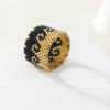 KELITCH Miyuki Ring Fashion Gift Jewelry Miyuki Seed Bead Band Geometric Woven Native Style Finger Rings for Women 4
