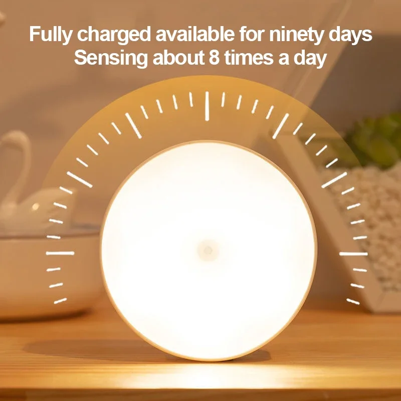 Luce Notturna LED A Sensore Di Movimento Ricaricabile USB – 2 Pezzi Per Camera, Scale, Cucina