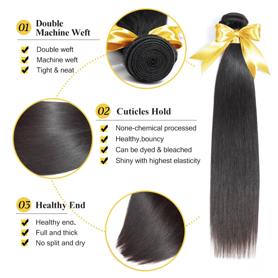 3 10 bundles Human Hair Bundles Brazilian Hair Weave Bundles Straight Human 30 32 Inch Extension