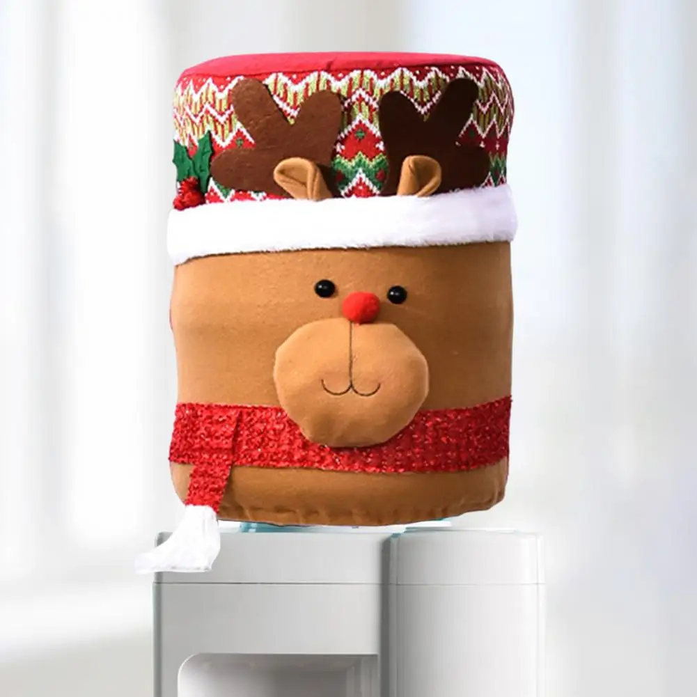 Water Dispenser Bucket Cover Christmas 5 Gallon Water Jug Cover High Stretchy Bottle Dust for Christmas Home Decor