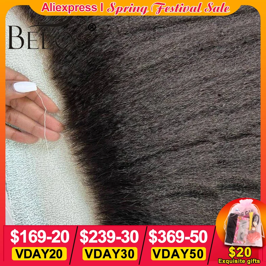 Human Hair Lace Product BEEOS Kinky Straight Invisible 13x6 HD Lace Frontal Closure Only Melt Skins Pre plucked 5x5 6x6 HD Lace Closure Only Human Hair