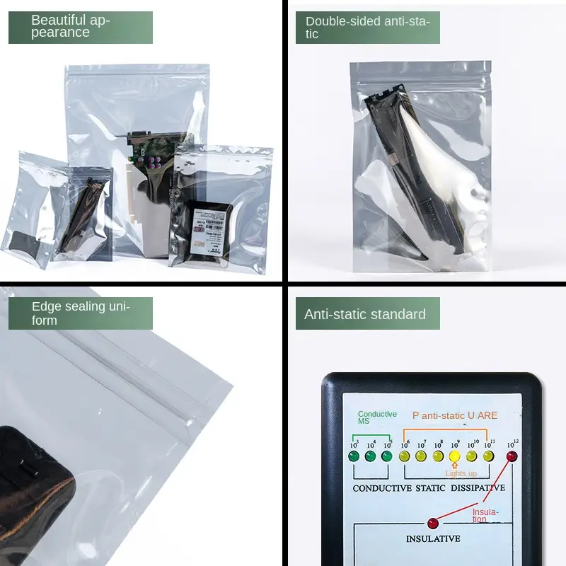 Transparent Anti Static Shielding Package ESD Self Sealing Bags for Storage Electronic Accessories image 2