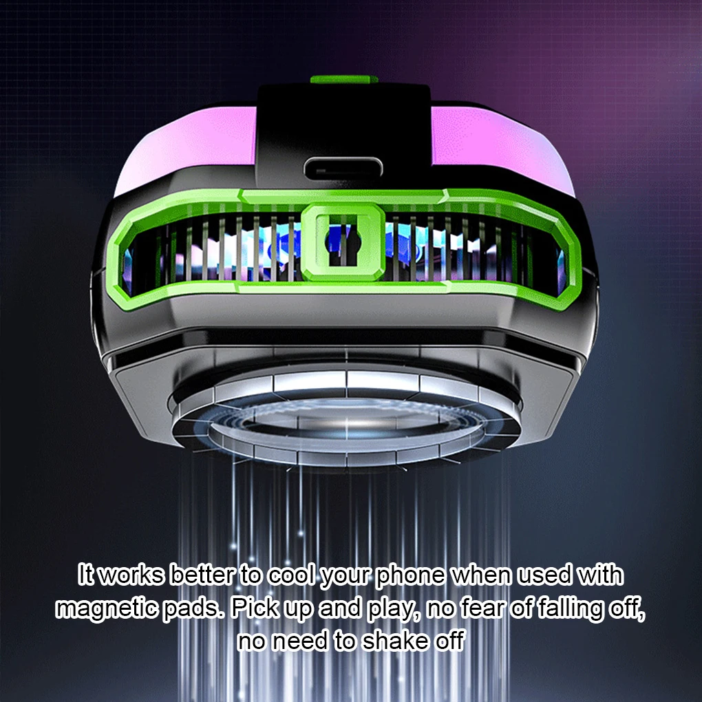 Mobile Phone Radiator Semiconductor Freeze And Digital Display Silent Magnetic Absorb Charging Heat Sink Phone Accessories