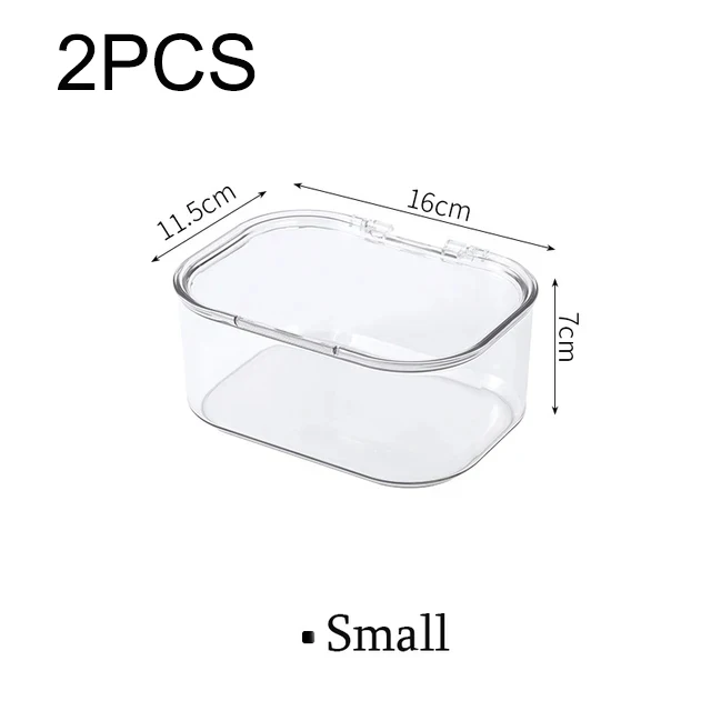 Contenitori Portaoggetti Trasparenti con Coperchio Contenitore in Plastica Scatola Portaoggetti Trasparente Contenitore Portaoggetti in Plastica Trasparente di Grande Capacità per Dormitorio(Large