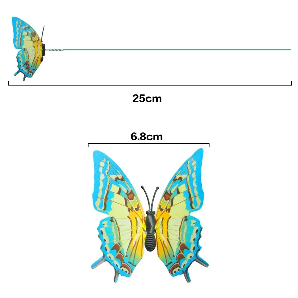 Butterfly Decoration 5-25Pcs/Set 3D Simulation Butterflies Garden Yard Planter Colorful Butterfly Stakes Decoracion Outdoor Decor Flower Pots Decor