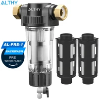 ALTHY Pre filter Whole House Spin Down เครื่องกรองน้ําตะกอน Central Prefilter Purifier System Backwash ตาข่ายสแตนเลส 1
