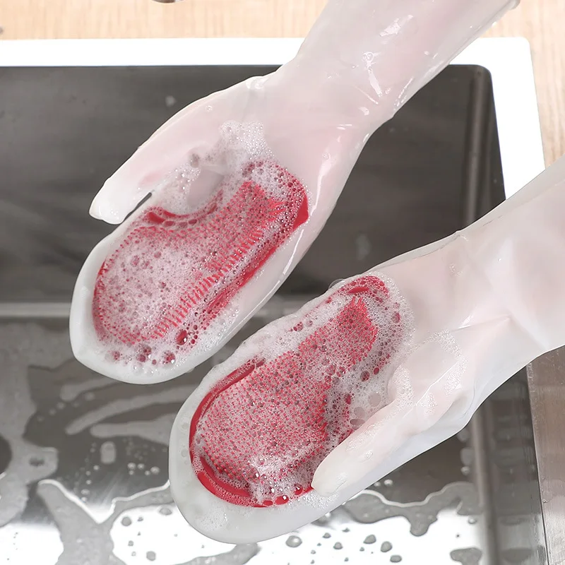 (🔥Hot Sale Now-48% Off)silicone Dish Washing Gloves