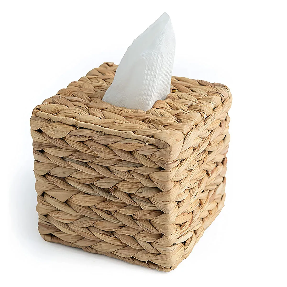 1pc Hand-woven Straw Tissue Box Water Gourd Napkin Cover for Bathroom Kitchen Openwork Household Toilet Sundries Square Storages 5