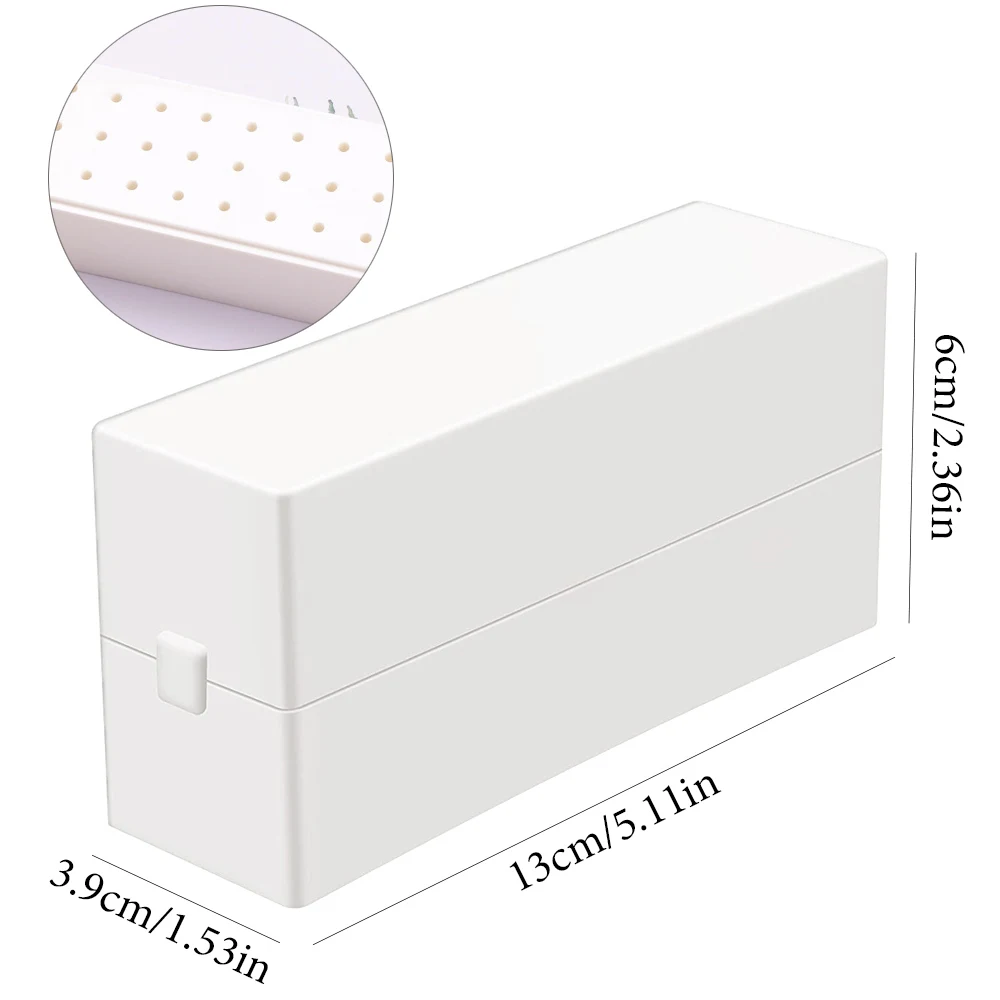 Nail Drill Bits Storage Box 30 Holes Nail Grinding Head Holder Stand Display Container Milling Cutter Manicure Organizer Stand