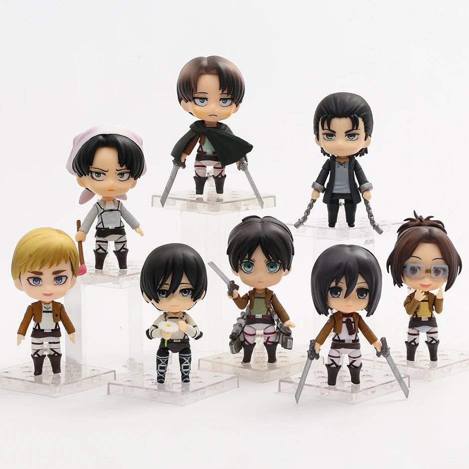 

Attack on Titan Eren Yeager 2000 Mikasa Ackerman 2001 The Final Season Ver. PVC Action Figure Collectible Model Toy Desktop Doll