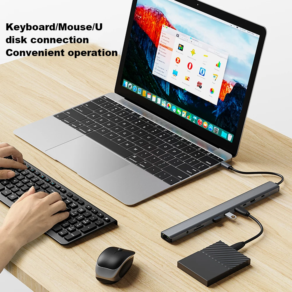 Ʈ PC Ƽ  й, TF SD ī , USB C ŷ ̼, 3 USB 3.0 Ʈ, 4K, 30Hz, 3.5mm  , 10 in 1