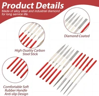 New 10Pcs Diamond Needle File Set For Jewelry Metal Wood Ceramic Glass Stone Craft Sharping Working Hand Carving Tool 3
