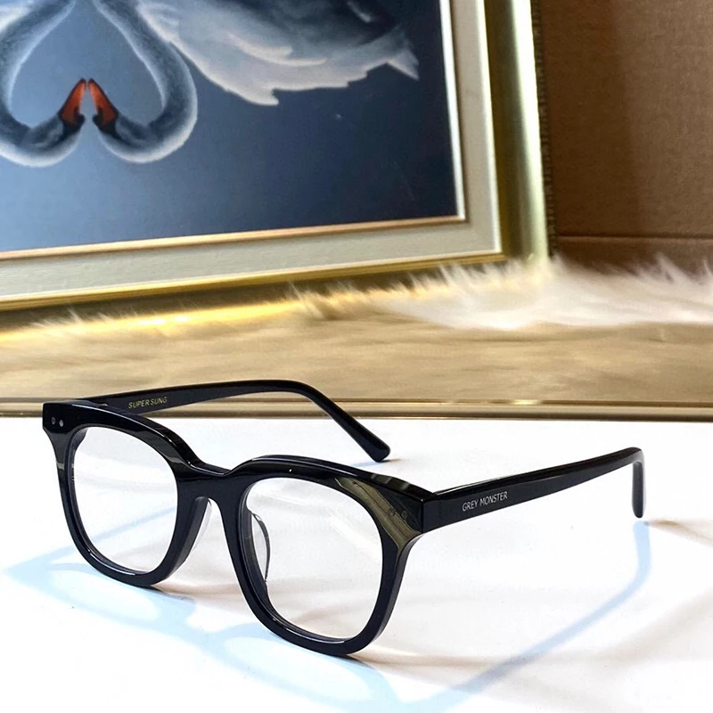 

SUPER SUNG S043 Optical EYEGLASSES For Unisex Retro Style Anti-blue Light Lens Plate Plank Full Frame With Box