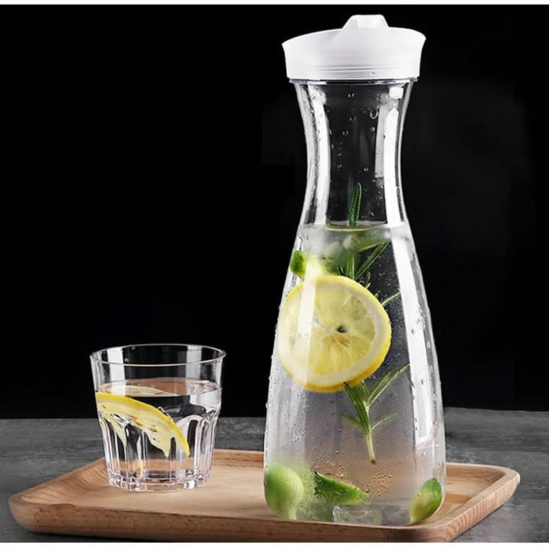 Water Bottle Plastic Water Bottle Transparent Food Grade Plastic Water Juice Ice Tea Jug With Lid