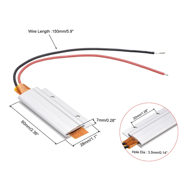 Ptc Fűtőelem 48V 24V 12V 220C Állandó Termosztát Termisztor -Levegő Fűtött Érzékelő A Tojás Inkubátor Alumínium Héjának Melegítéséhez - Image 5