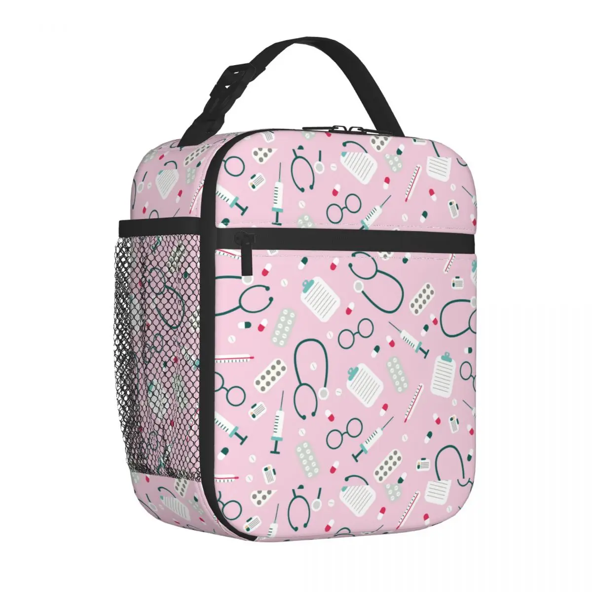 

Nurse's Day Medical Pattern Insulated Lunch Bag Thermal Bag Lunch Container Lunch Box Tote Food Storage Bags Work Travel