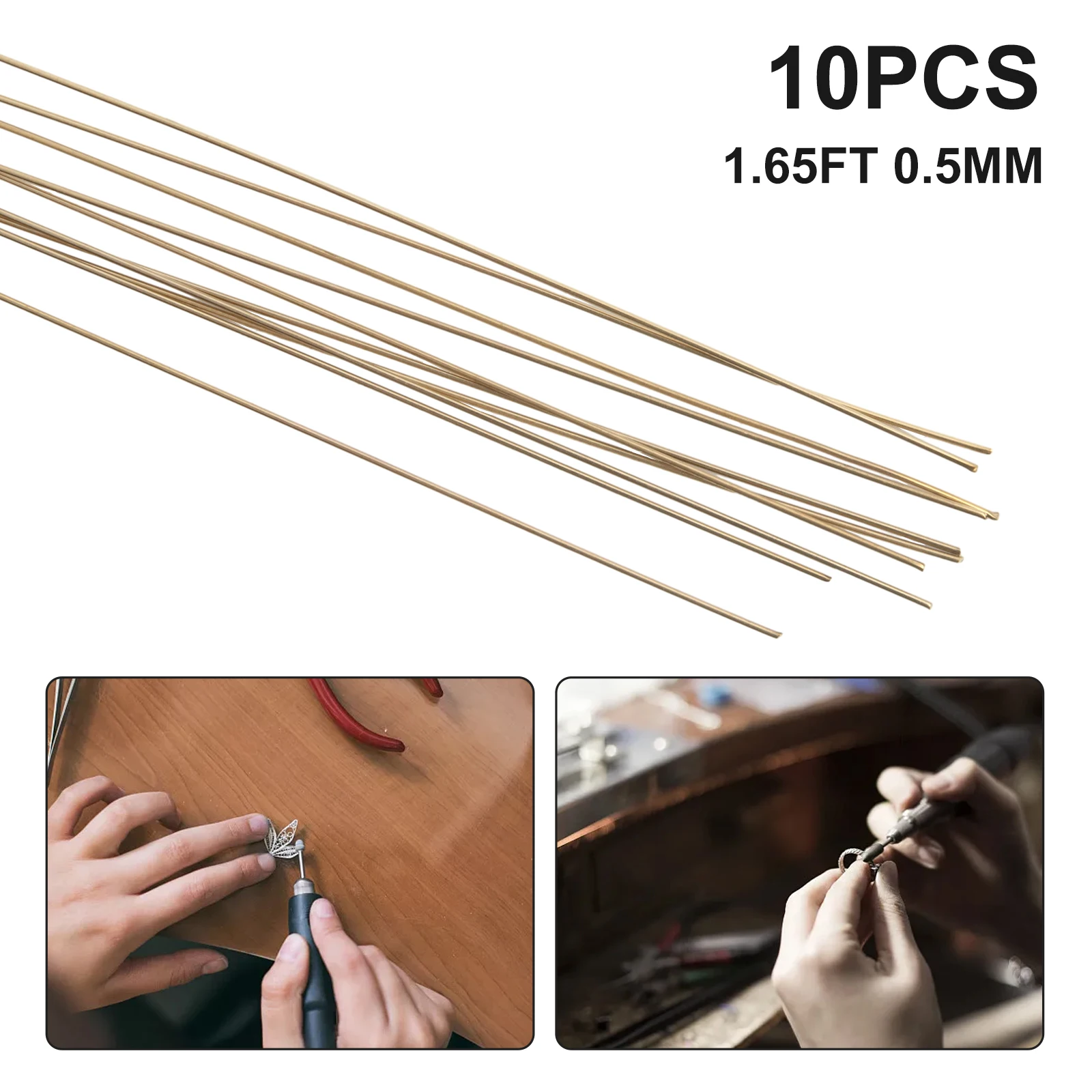 

10x 1.64ft Silver Welding Rods Gold Soldering Wire Soldering Rods For Jewelry Repair Low Melting Point Welding Tools Accessories