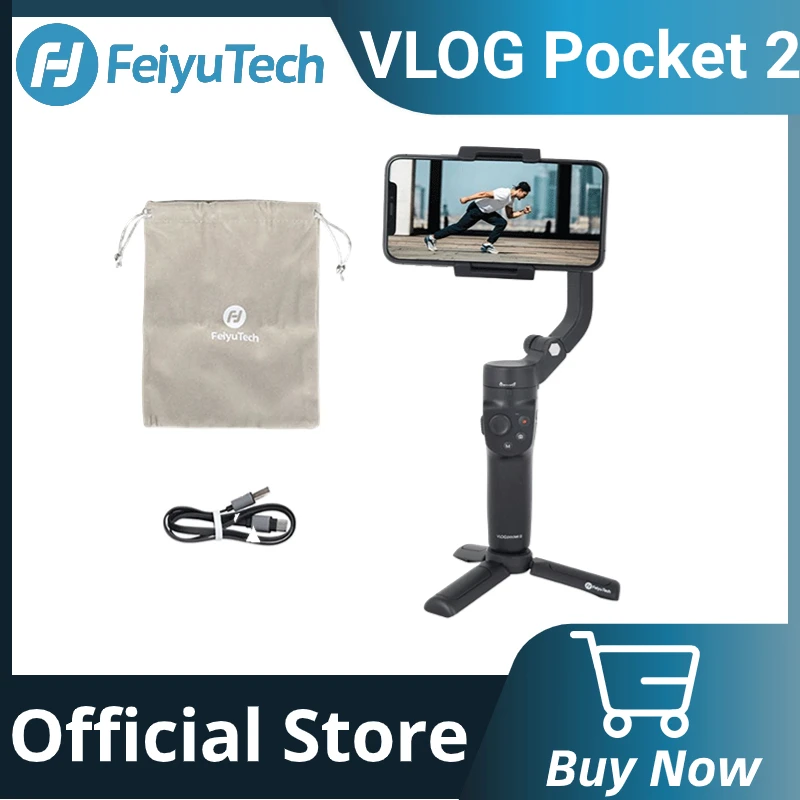 Feiyutech Ufficiale Vlog Pocket 2 Smartphone Palmare Stabilizzatore Cardanico Selfie Stick Per Iphone 14 13 12 Samsung S23 Xiaomi 11