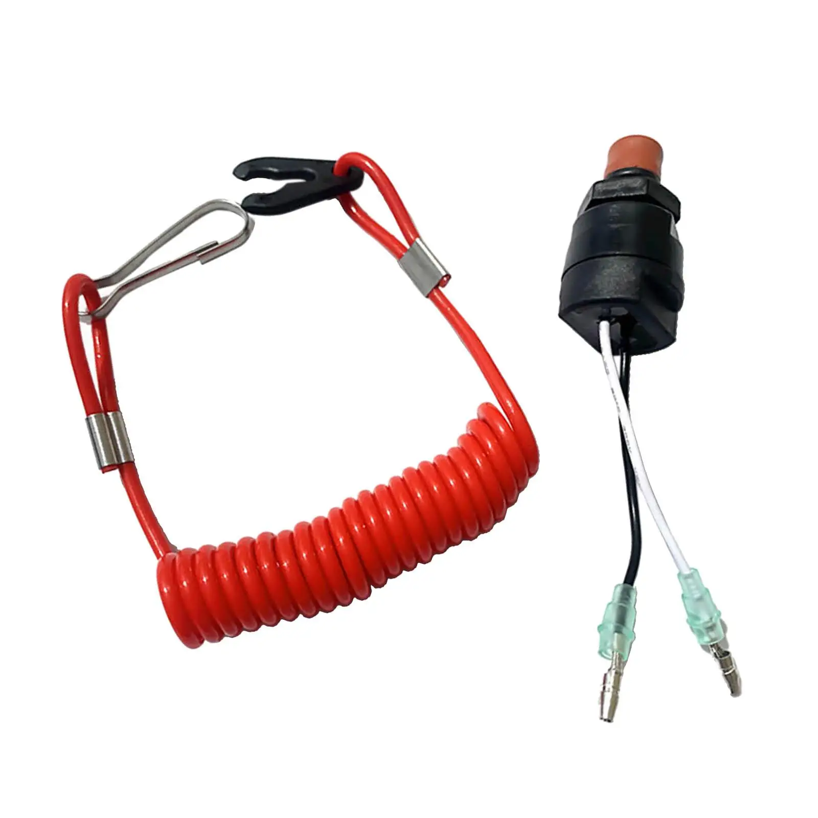 Boat Outboard Motor Emergency Kill Stop Switch W/Tether Lanyard Urgent Stop