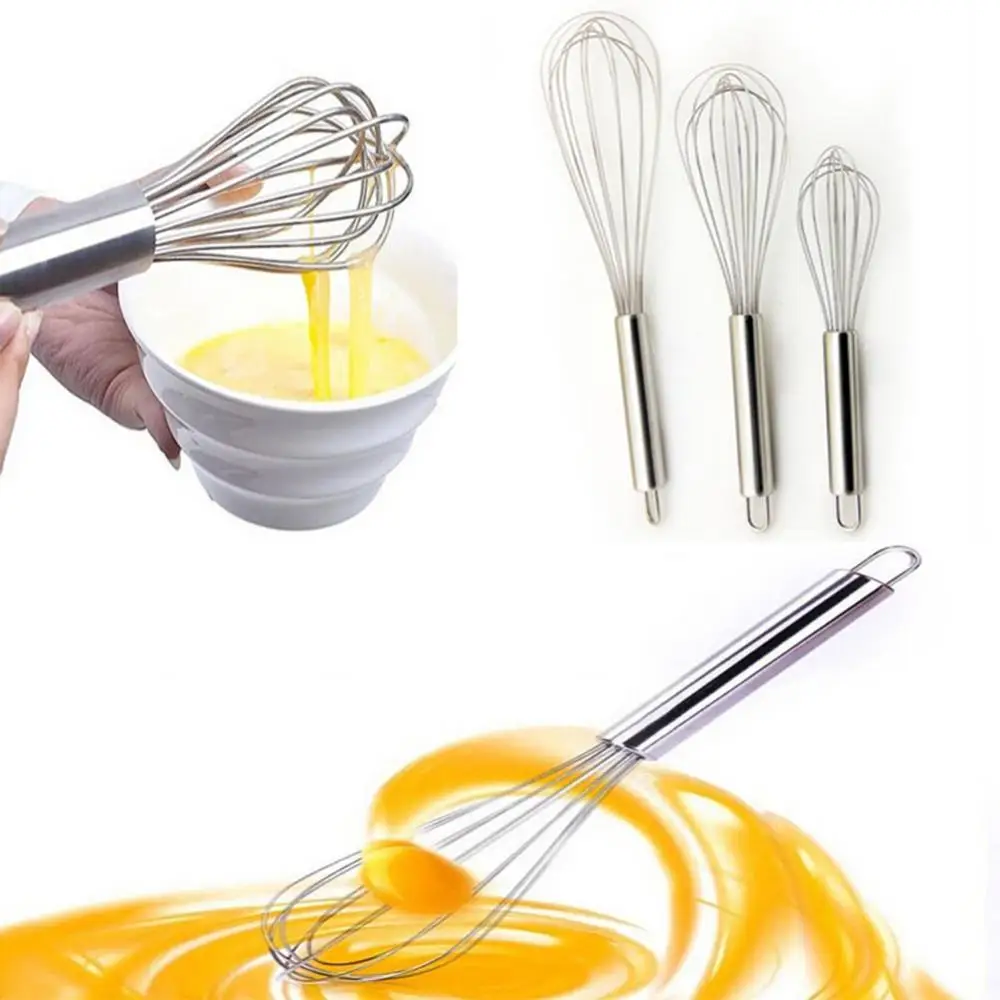 1Pcs Manual Egg Beater PP Handle Whisk Milk Egg Kitchen Utensil Kitchen