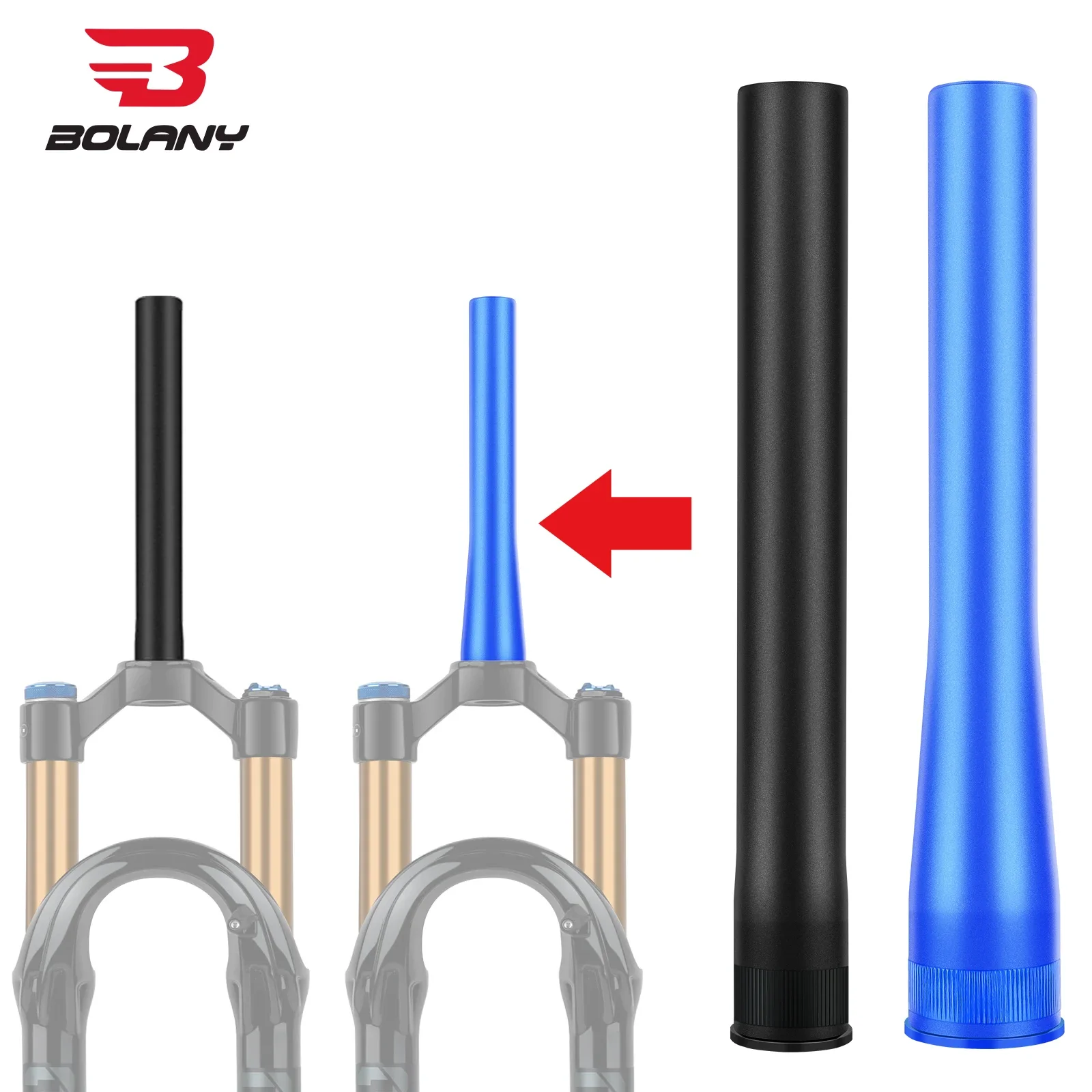 Mountain Bicycle Fork Head Tube Steering Tube Aluminum Alloy MTB Air Front Suspension Straight Tapered BOLANY Accessories