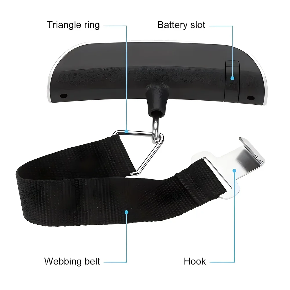 Portable Electronic Hand Luggage Scale LCD Digital Display Balance Scale Suitcase Travel Weighs Baggage Weight Tool 50kg/110lb digital weight scale