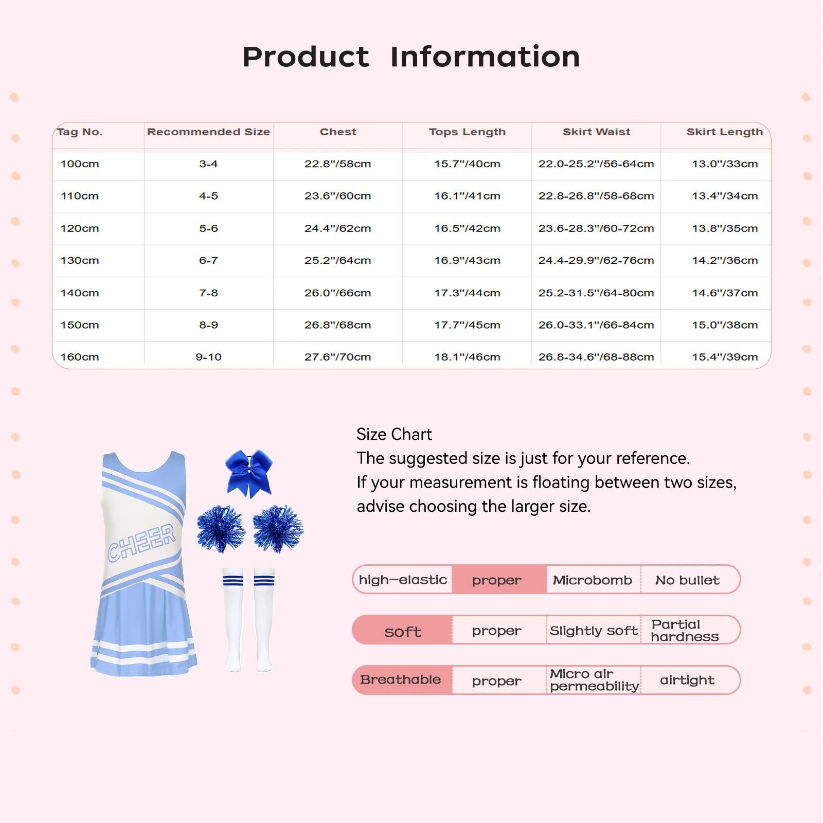 Kids Girls Cheer Leader Costume Cheerleading Uniform Cheer dance outfits Letters Printed Tops with Pleated Skirt Flower and Sock