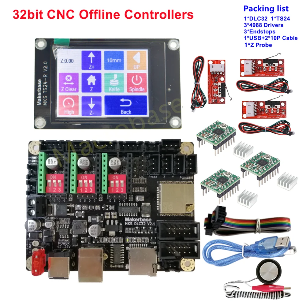 Enhanced Acrylic CNC Controller Board with ESP32 - 32-bit