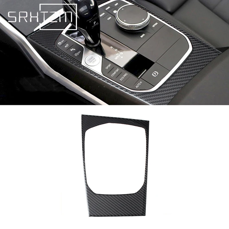 

Углеродное волокно для BMW G20 G28 3 серии 2019-2021, внутренняя коробка переключения передач, панель, крышка рамы, отделка прилавка, Декоративная полоса, наклейка