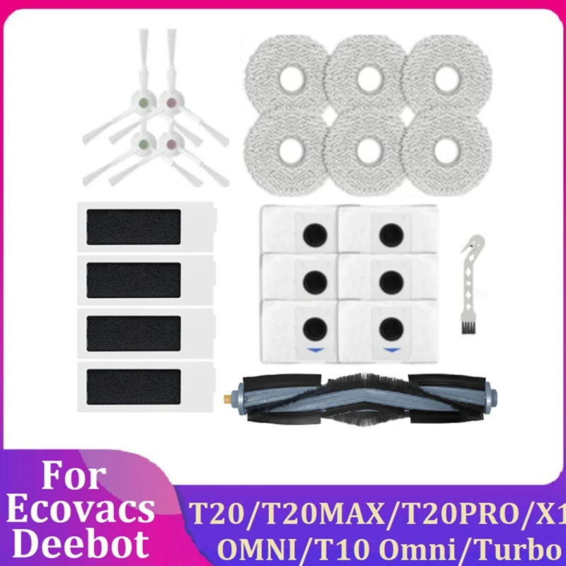 

Запасные части для робота-пылесоса Ecovacs Deebot T20 PRO /T20 MAX/ T20 PRO PLUS/ T20 MAX PLUS / T10 /X1, 22 шт.