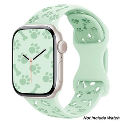 Dog Paw Sports Silicone Strap for Apple Watch - Stylish & Durable Bracelet (MG)