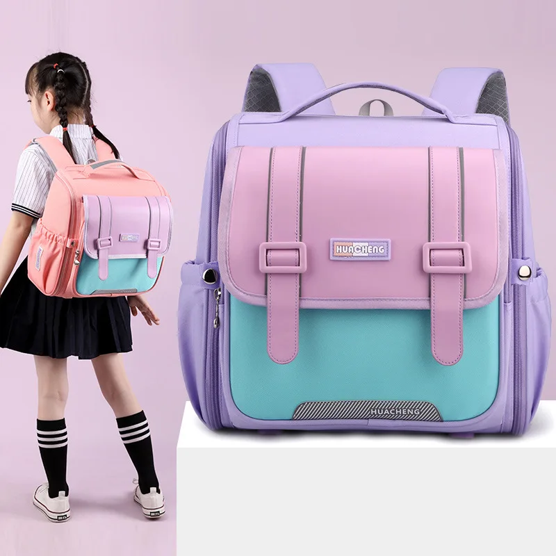 

Детский школьный ранец для студентов, легкий дышащий защитный рюкзак в британском стиле, сумка на плечо