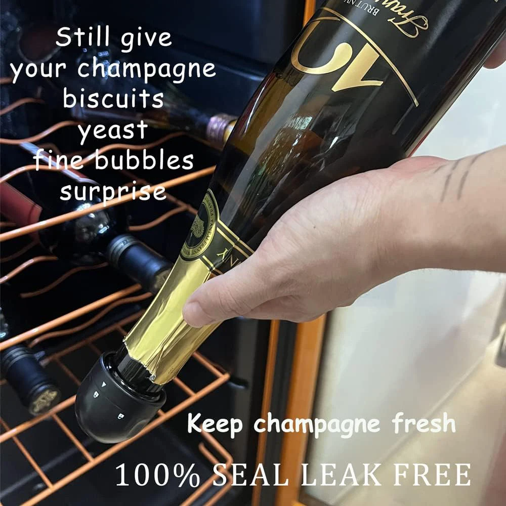 Bouchon de Bouteille en Silicone Scellé Sous Vide pour Vin Rouge,  Champagne, Conserve la Fraîcheur, Outils de Bar et de Cuisine