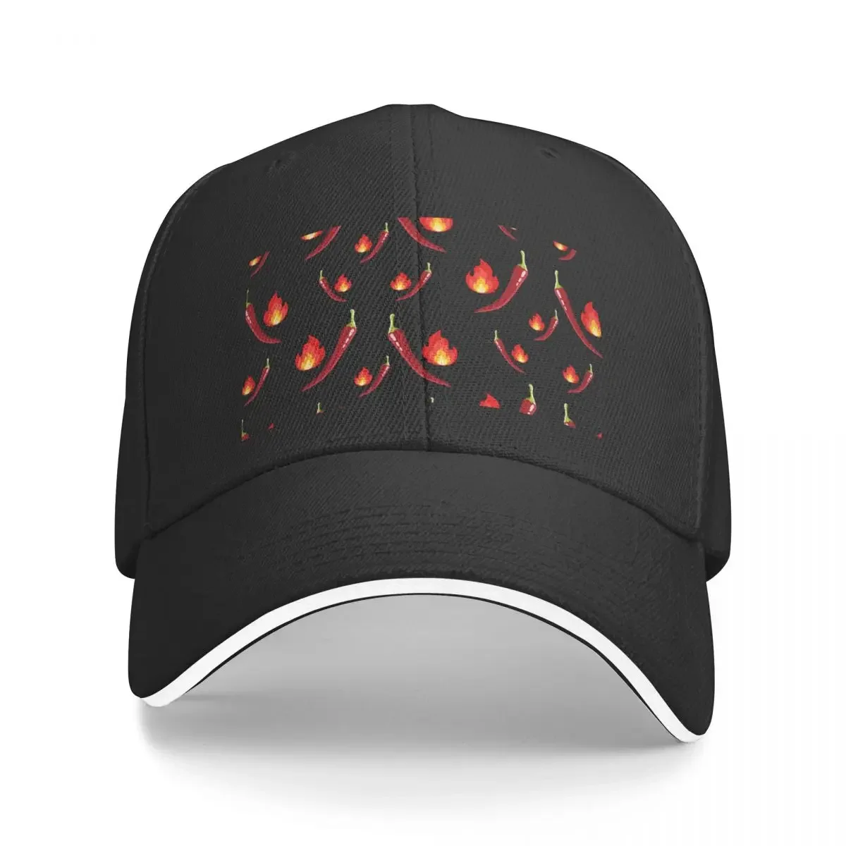 Motivo Peperoncino Rosso, Peperoncino Rosso Caldo Con Berretto Da Baseball Burning Fire Cappello Uomo Per Il Sole Cosplay Uomo Tennis Donna