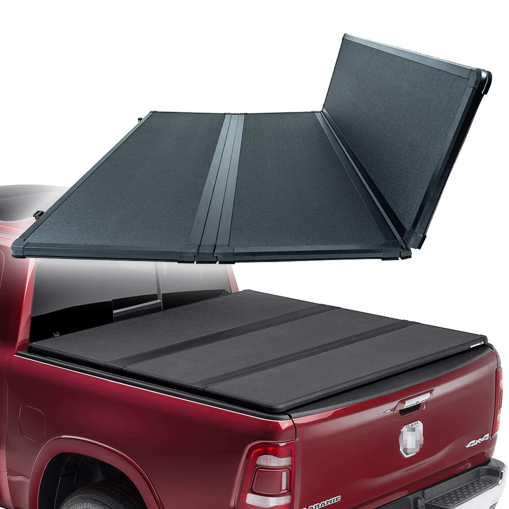 Tri-Fold Hard Folding Truck Bed Tonneau Cover Fit For Dodge Ram 1500 2009-2018 2016-2020 2500 3500 Classic 5.7FT 68