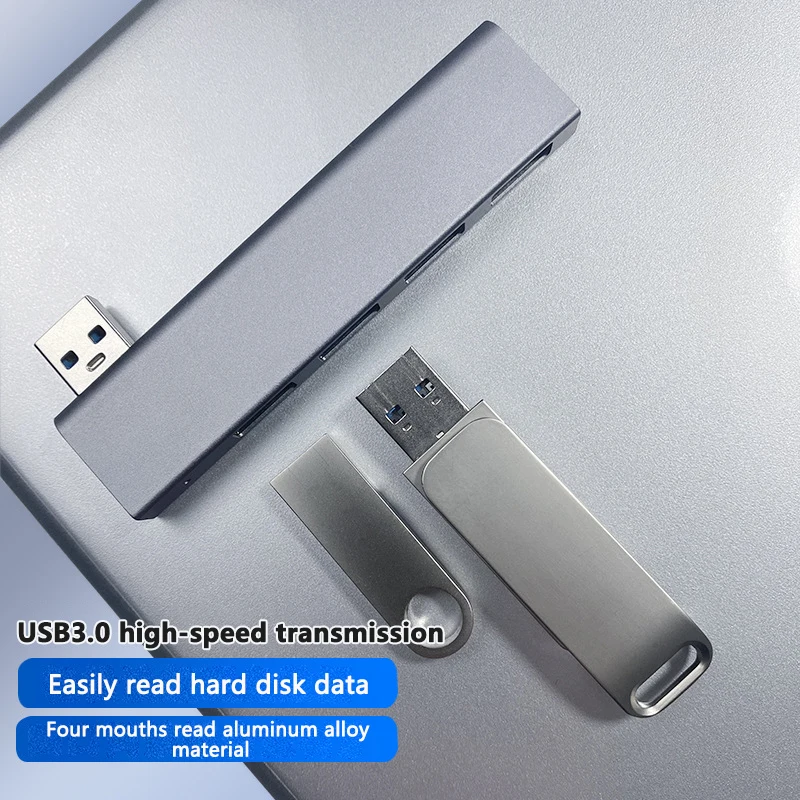 휴대용 USB PD 분배기, PC 컴퓨터 노트북 액세서리, 4 in 1 USB 3.0 허브, 4 포트 확장 플러그, 슬림