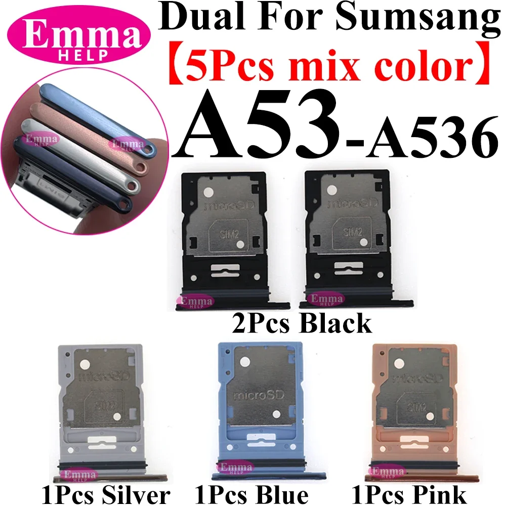 5-Piece Mobile SIM Card Tray Holder Set Adapter