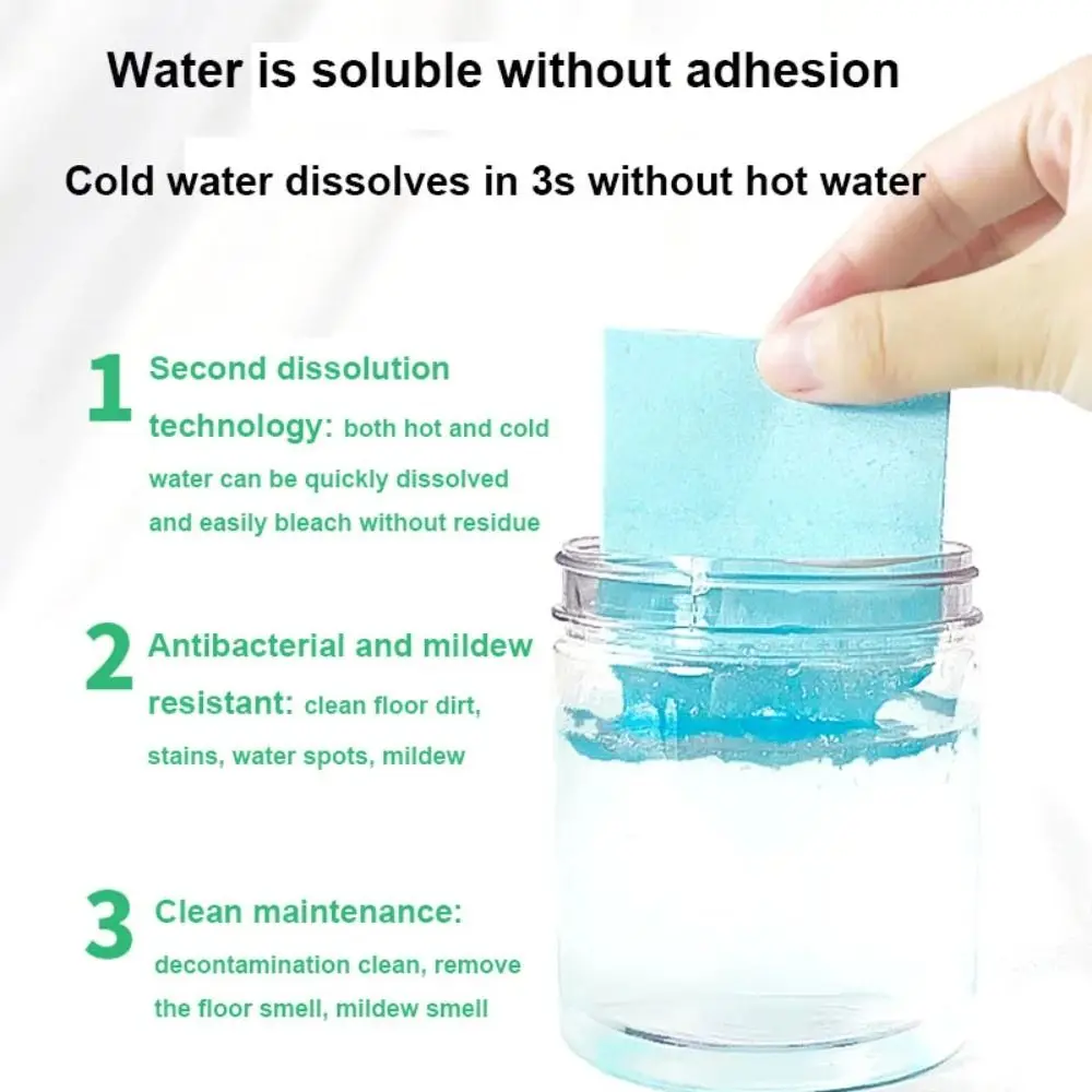 30PCS Freshly Scented Toilet Cleaner Sheets Mildew Removal Moderate Floor Cleaning Tablets Concentrated Household Hygiene