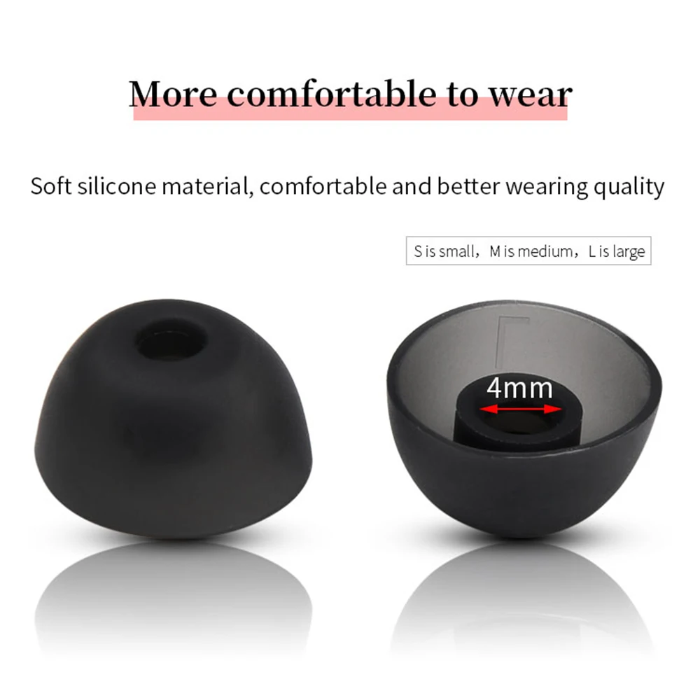 6Pcs Silicone Ear Tips for Anker Soundcore Liberty 4 Pro True Wireless Earbuds Eartips Liberty4 Pro TWS Tips Headphones Earplugs
