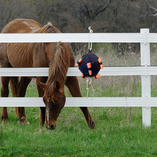 1PC OxfordCloth Interactive Fun Slow Feed Consumption Ball To Horse Engaged And Happy Horse Stall Toy 2