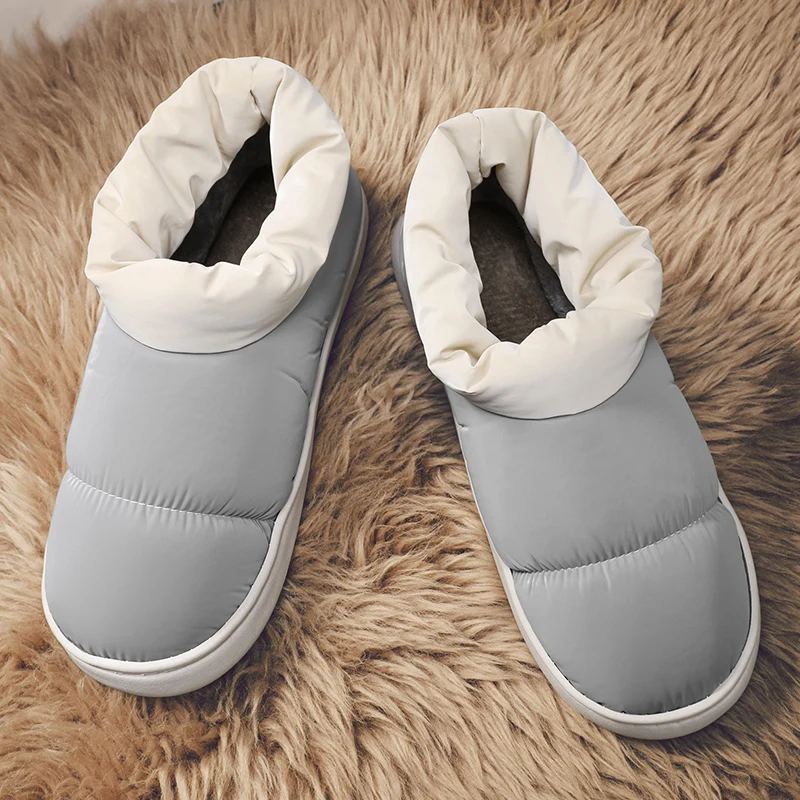 

Повседневные зимние туфли на плоской подошве с круглым носком Рекомендуемая Водонепроницаемая эластичная Удобная Нескользящая износостойкая универсальная обувь