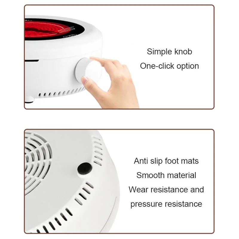 Induction Cooker Mini Electric Ceramic Infrared Heating Pottery Stove Milk Water Brewer Coffee Countertop Burner