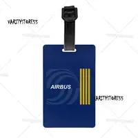 Airbus Fighter Pilot Luggage Tags for Travel Suitcase Aviation Airplane Privacy Cover ID Label 1