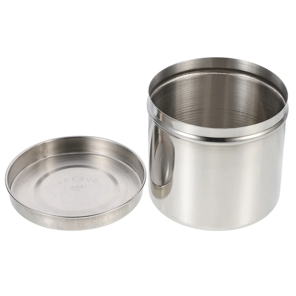 

Stainless Steel Ointment Jar Storage Jars with Lids Multipurpose Dressing Sample Tank