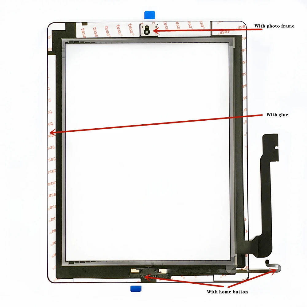 Touch Screen Digitizer Panel Assembly Replacement Part Glass With button Original For IPad 4 ipad4 a1458 a1459 a1460