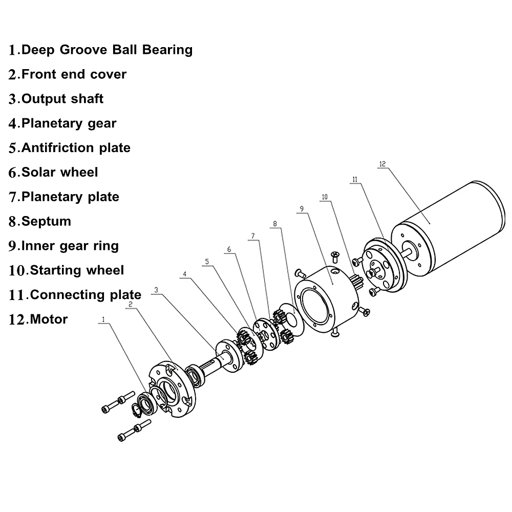 Engrenagens Para Micro DC Escova Brushless Stepper Motor 12MM Eixo-Opcional eixo